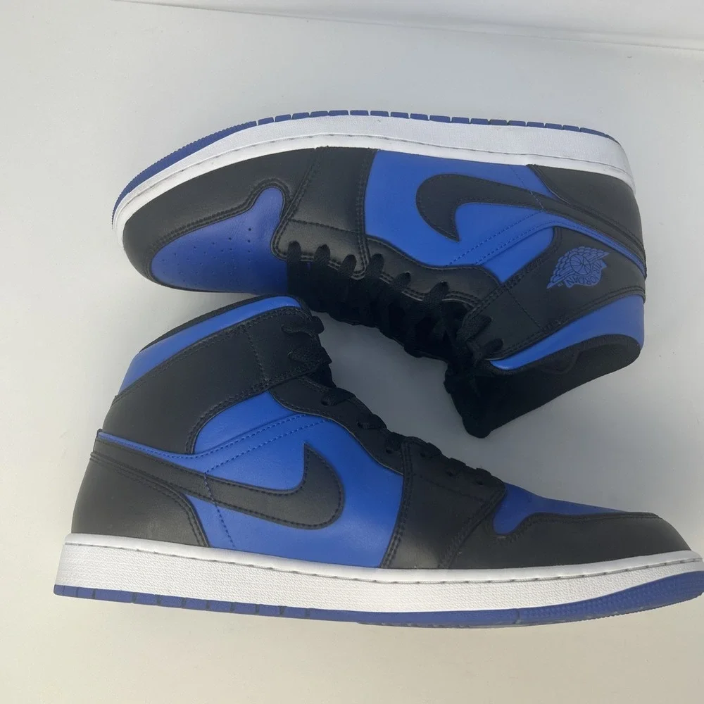 Nike Air‎ Jordan 1 Mid Black/Royal Blue/White Men's Size 13 DQ8426-042